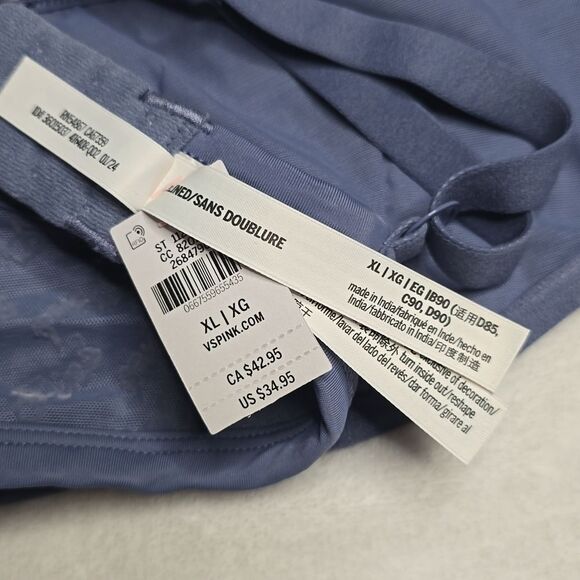 1256 NWT Victoria's Secret PINK Wink Non-Padded U-Neck Bra Sz XL - Picture 6 of 7